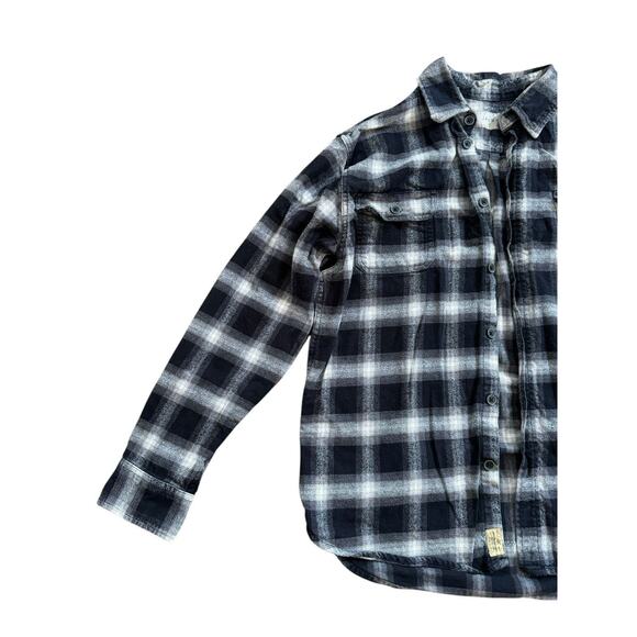 METALLICA Damaged Justice 90s Upcycled Retro Vintage Plaid Flannel Shirt Men’s L - Picture 4 of 9